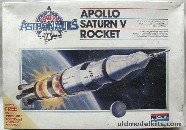 Monogram 1/144 Apollo Saturn V Rocket - Young Astronauts Issue, 5903 plastic model kit